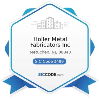 Holler Metal Fabricators Inc in Metuchen, NJ 08840 